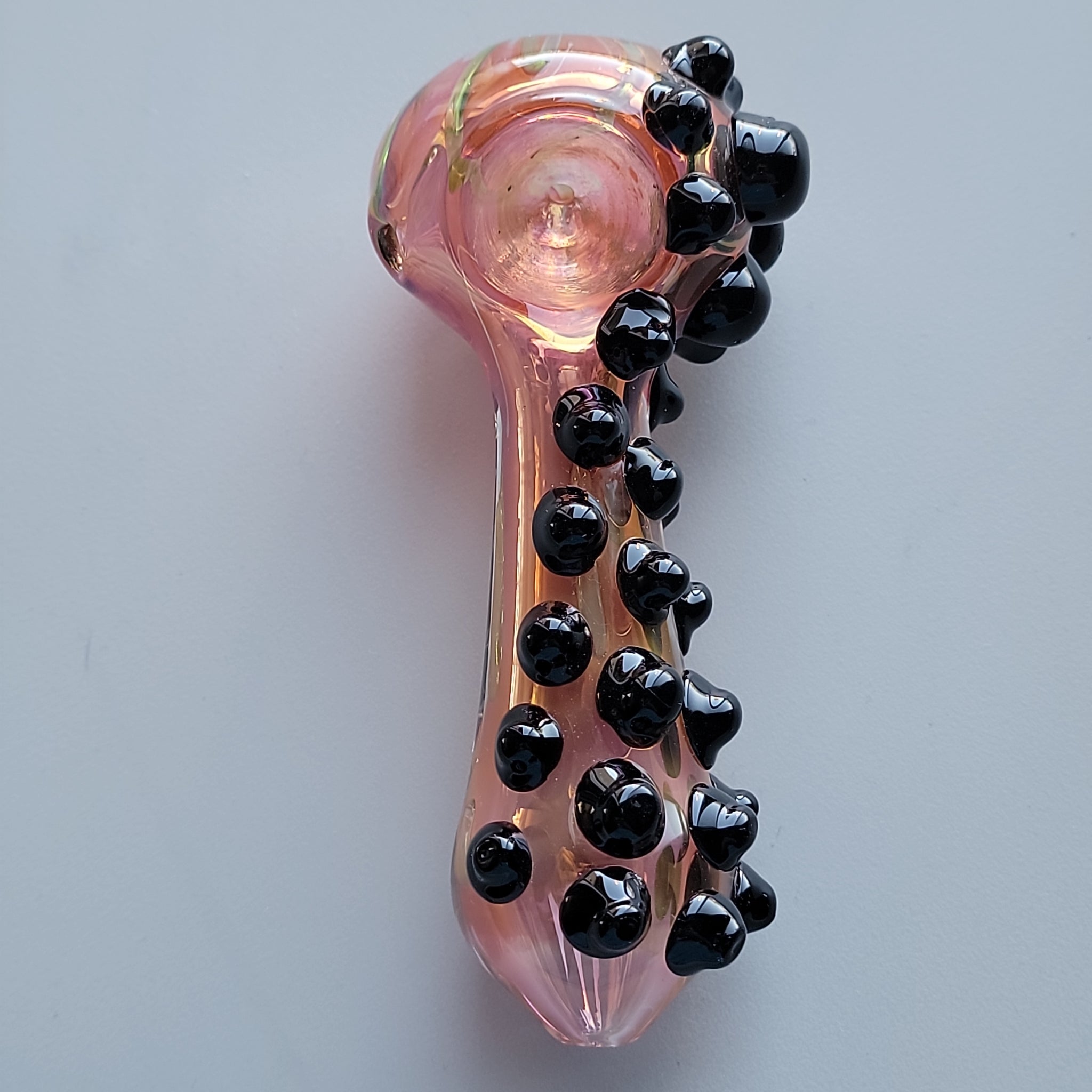 GOLD FUME AND BLACK MARBLE PIPE