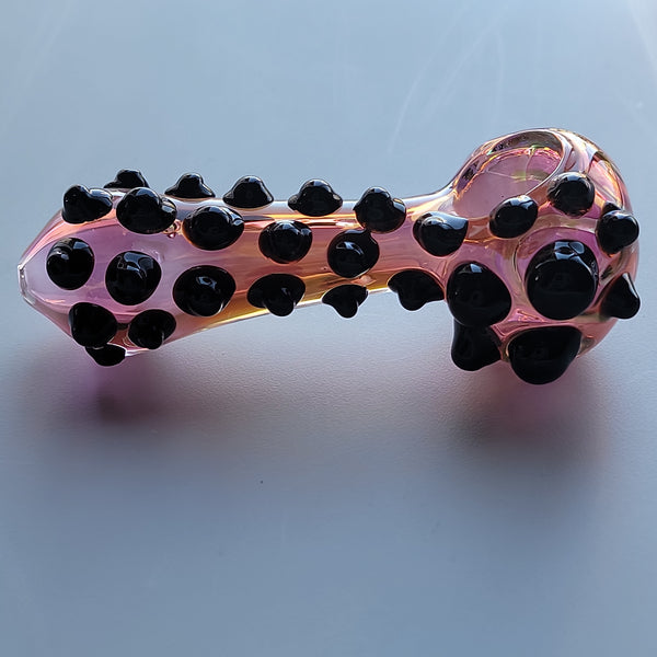 GOLD FUME AND BLACK MARBLE PIPE