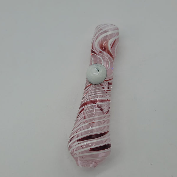 Pink Chillum w/ White Swirl