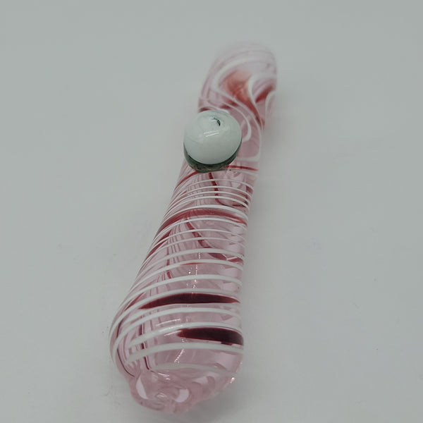 Pink Chillum w/ White Swirl