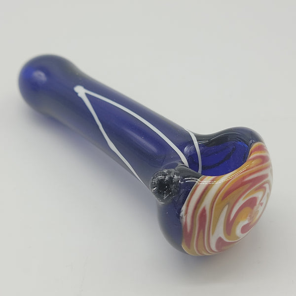 Color Glass with Reversal Head Hand Pipe