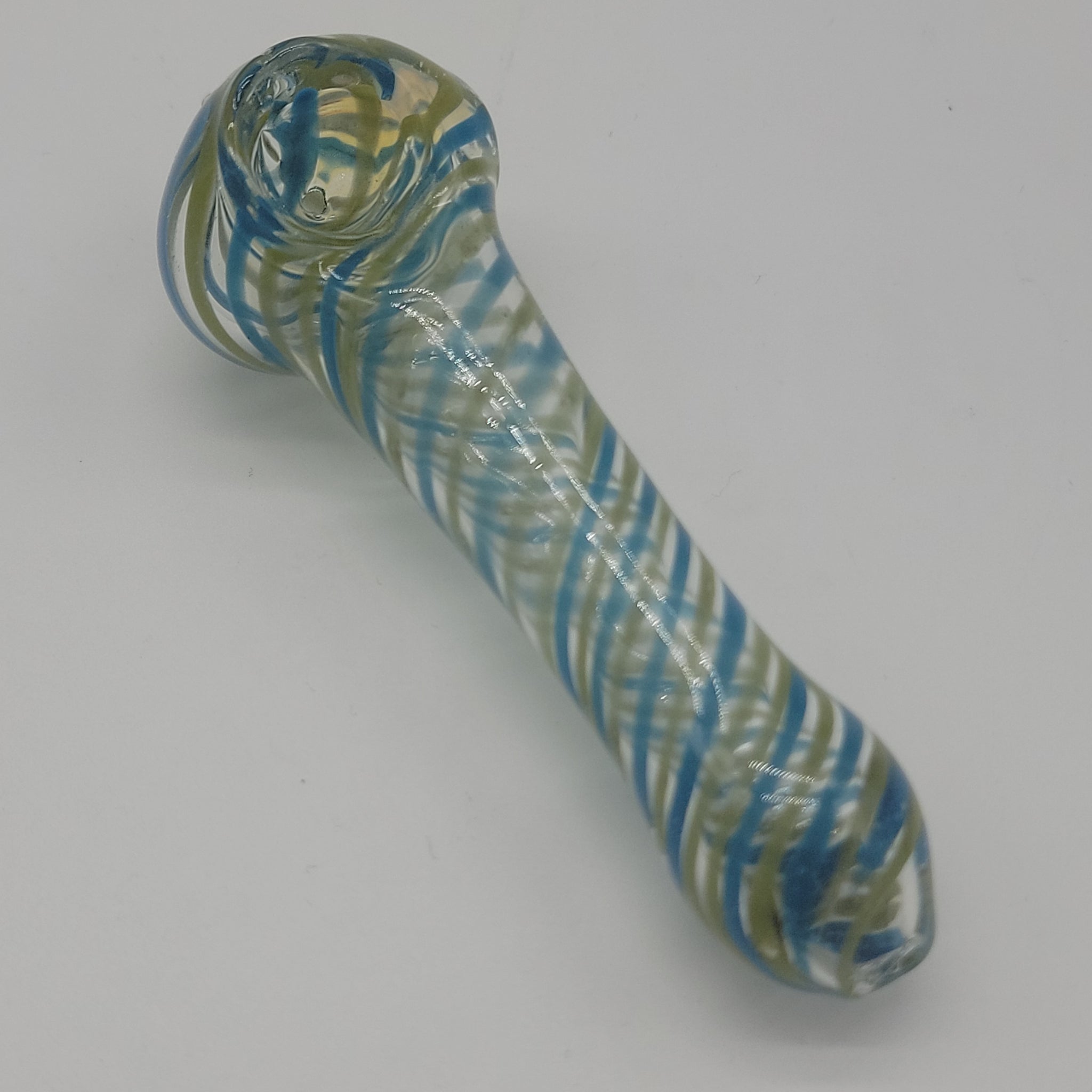 Blue Geen Swirl Hand Pipe