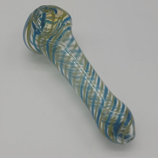 Blue Geen Swirl Hand Pipe