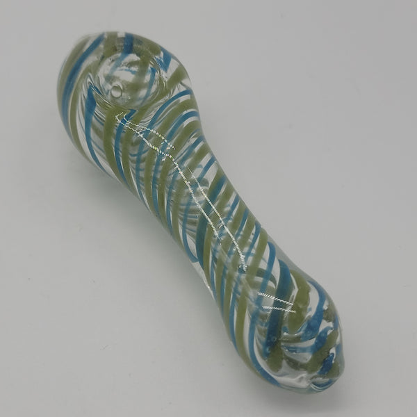 Blue Geen Swirl Hand Pipe
