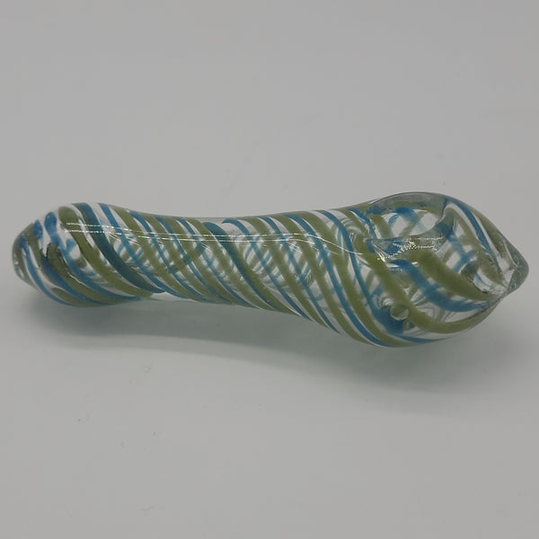 Blue Geen Swirl Hand Pipe