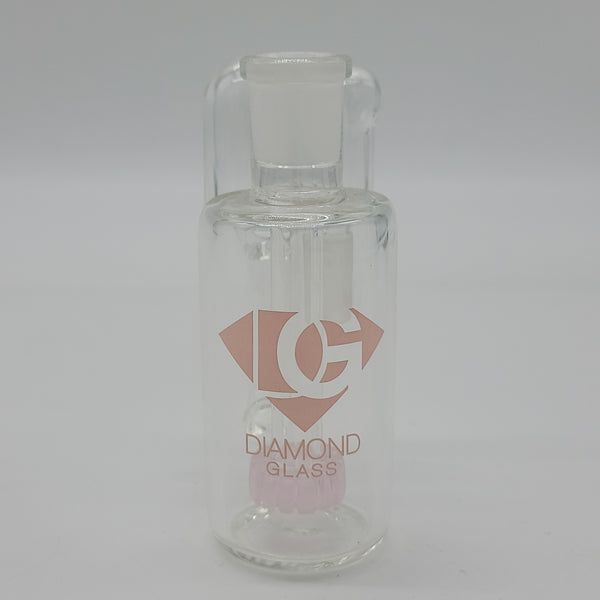 DIAMOND GLASS 14mm RECYCLER DISC PERC ASH CATCHER