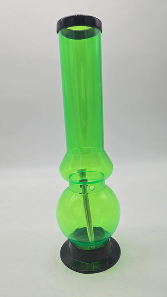 REPUBLIC ACRYLIC WATER PIPE - BUBBLE 12" x 2" w/ FIXED BOWL