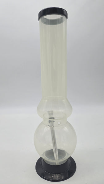 REPUBLIC ACRYLIC WATER PIPE - BUBBLE 12" x 2" w/ FIXED BOWL