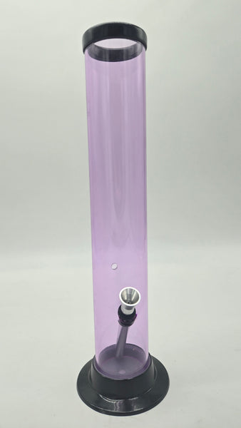 REPUBLIC ACRYLIC WATER PIPE - STRAIGHT 12" x 2" w/ FIXED BOWL