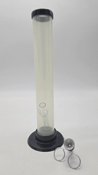 REPUBLIC ACRYLIC WATER PIPE - STRAIGHT 10" x 1.5" w/ PULL BOWL