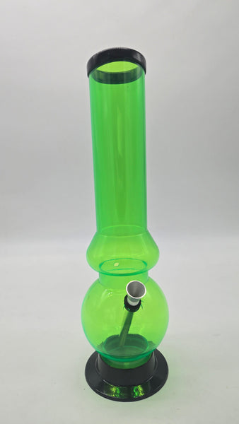 REPUBLIC ACRYLIC WATER PIPE - BUBBLE 12" x 2" w/ FIXED BOWL