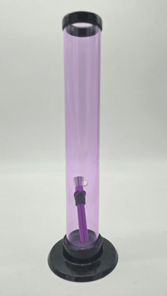 REPUBLIC ACRYLIC WATER PIPE - STRAIGHT 10" x 1.5" w/ FIXED BOWL