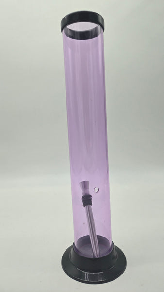 REPUBLIC ACRYLIC WATER PIPE - STRAIGHT 12" x 2" w/ FIXED BOWL