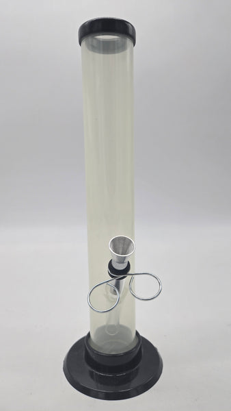 REPUBLIC ACRYLIC WATER PIPE - STRAIGHT 10" x 1.5" w/ PULL BOWL