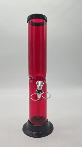 REPUBLIC ACRYLIC WATER PIPE - TWISTED STRAIGHT 12" x 2" w/ PULL BOWL