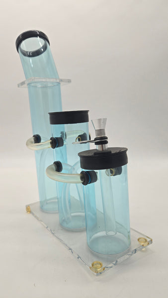 REPUBLIC ACRYLIC WATER PIPE - MULTI-CHAMBER w/ PULL BOWL
