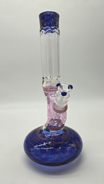 HVY GLASS BUBBLE BENT NECK 10" - COILED