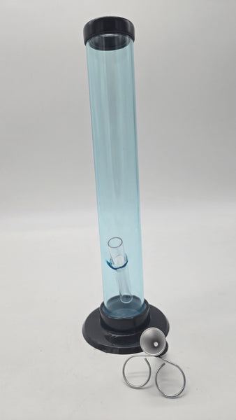 REPUBLIC ACRYLIC WATER PIPE - STRAIGHT 10" x 1.5" w/ PULL BOWL