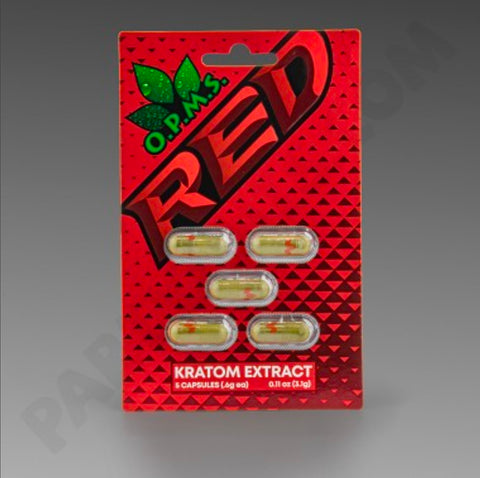 O.P.M.S. Red Kratom Extract Capsules