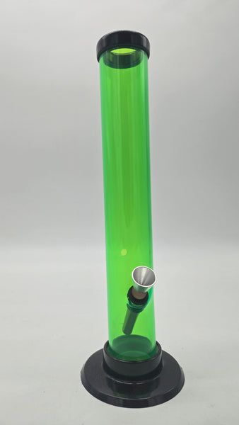 REPUBLIC ACRYLIC WATER PIPE - STRAIGHT 10" x 1.5" w/ FIXED BOWL
