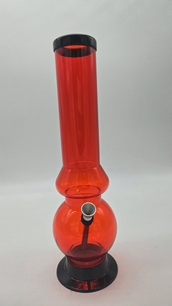 REPUBLIC ACRYLIC WATER PIPE - BUBBLE 12" x 2" w/ FIXED BOWL