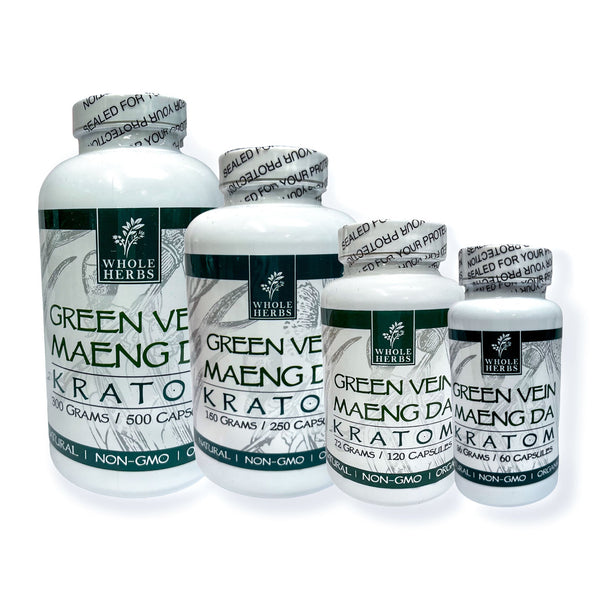 Whole Herbs Kratom Capsules - Green Vein Borneo