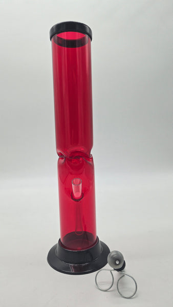 REPUBLIC ACRYLIC WATER PIPE - TWISTED STRAIGHT 12" x 2" w/ PULL BOWL
