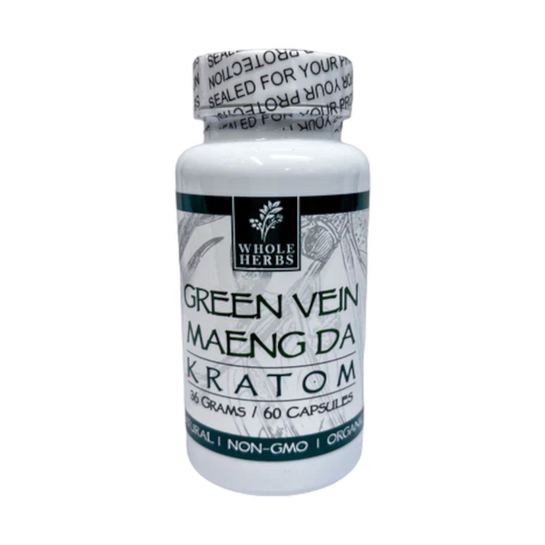 Whole Herbs Kratom Capsules - Green Vein Borneo