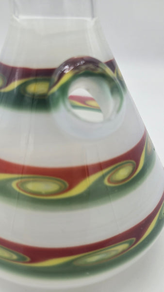 HVY GLASS BEAKER INSIDE OUT 38mm CH45 w/ 8 Tree Perc & WAVE ART