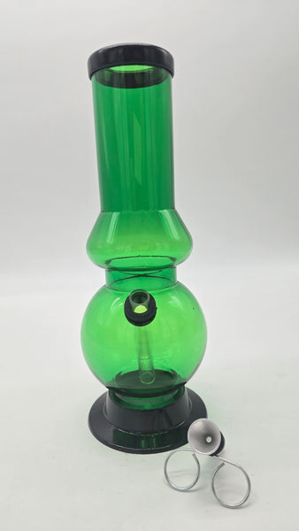 REPUBLIC ACRYLIC WATER PIPE - BUBBLE 10" x 2" w/ PULL BOWL