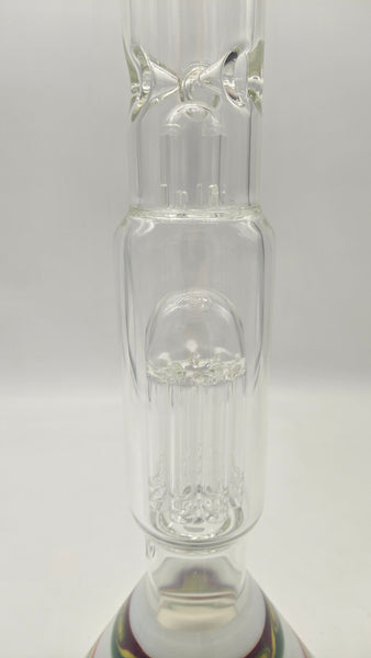 HVY GLASS BEAKER INSIDE OUT 38mm CH45 w/ 8 Tree Perc & WAVE ART