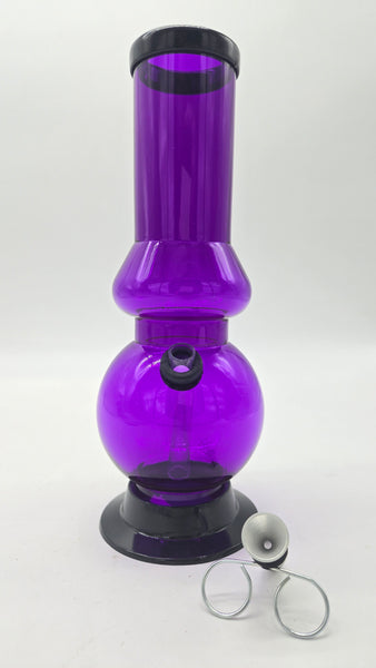 REPUBLIC ACRYLIC WATER PIPE - BUBBLE 10" x 2" w/ PULL BOWL