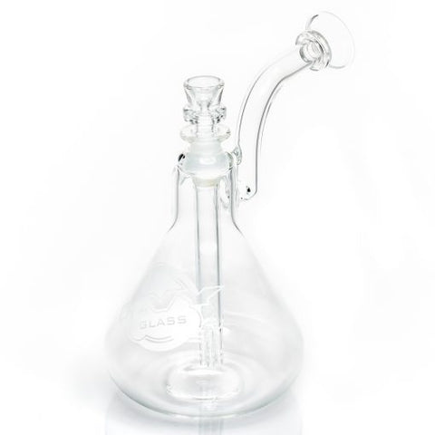 HVY GLASS BUBBLE BEAKER