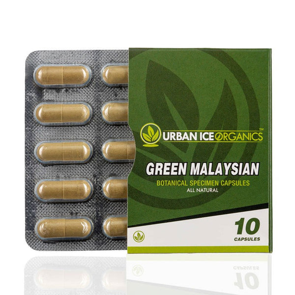 Urban Ice Organics Green Malaysian - 10 Capsules