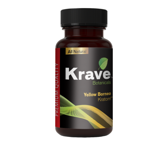 KRAVE BOTANICALS KRATOM CAPSULES - YELLOW BORNEO